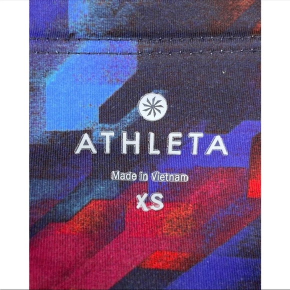 ATHLETA Colorburst Sonar Funky Ankle Mid Rise Leggings Sz XS - Picture 5 of 5